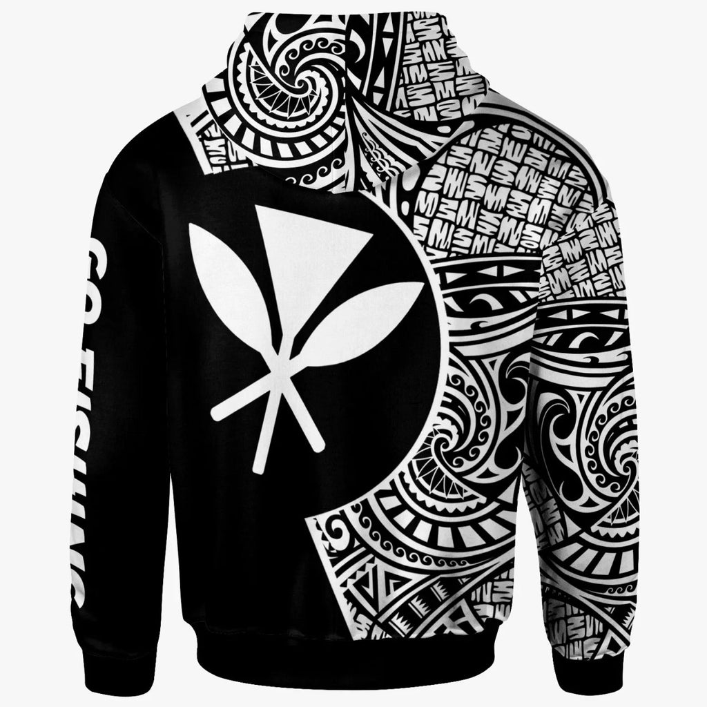 Hawaii Go Fishing With Polynesian Pattern Hoodie For Men/Women
