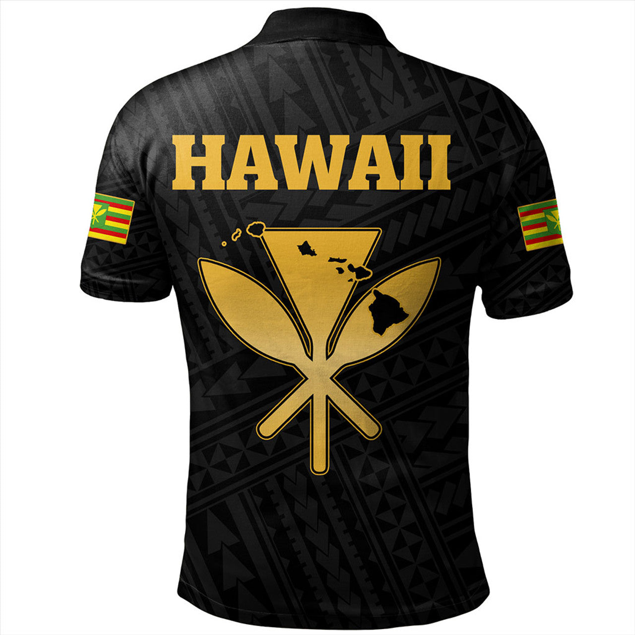 Hawaii Polo Shirt Kanaka Maoli Floral Puakenikeni Lei - AL01