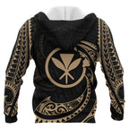 Hawaii Polynesian With Gold Tribal Wave Hoodie For Men/Women