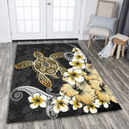 Hawaii Turtle Gold Tropical Area Rug