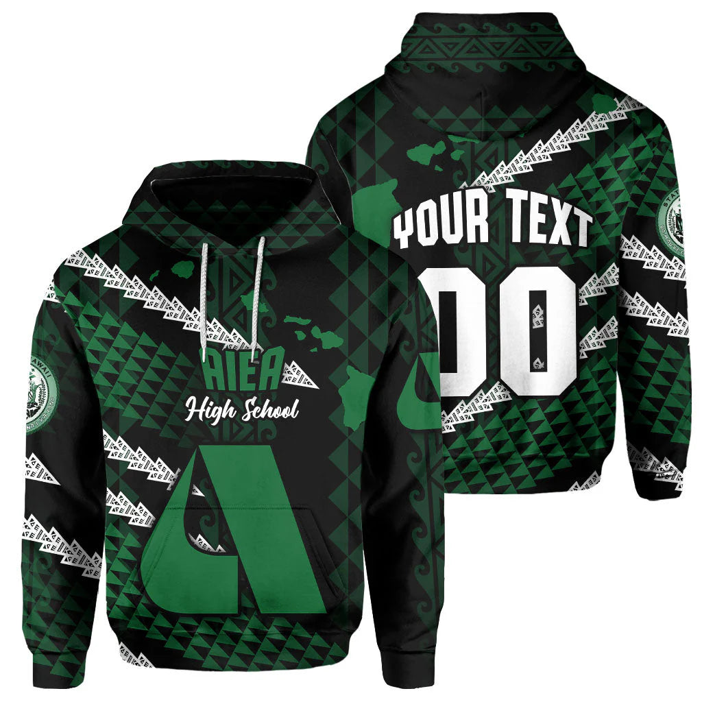 Personalised - Hawaii Aiea High School With Map Style Hoodie For Men/Women