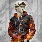 Personalised Inferno Reaper Design Halloween Vibes Hoodie - TH02