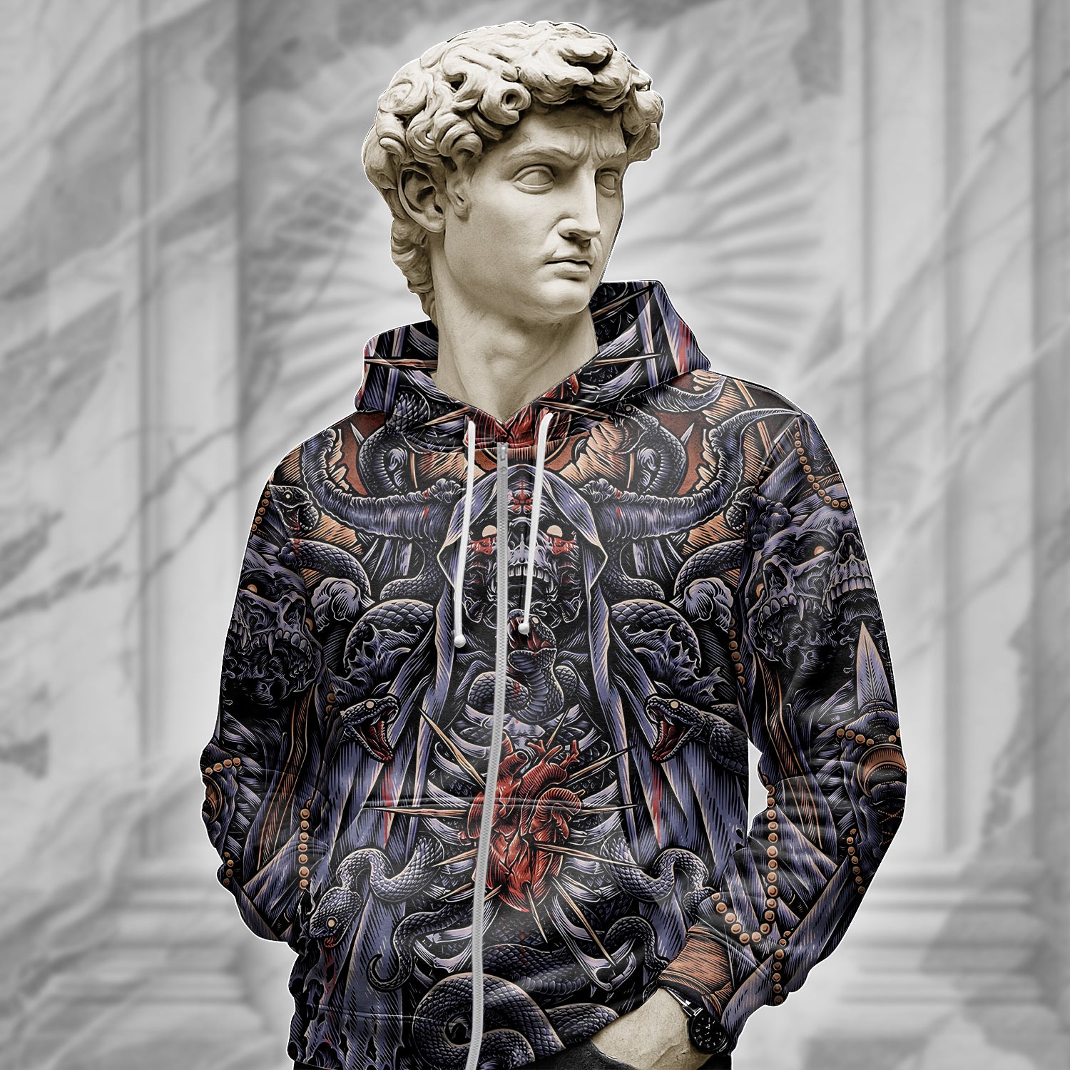 Serpent's Covenant Design Halloween Vibes Hoodie - TH02
