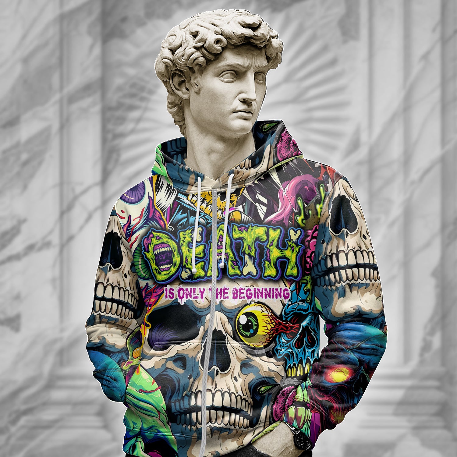 Death Is Only The Beginning Design Halloween Vibes Hoodie - TH02
