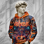 Personalised Cerberus Flame Design Halloween Vibes Hoodie - TH02