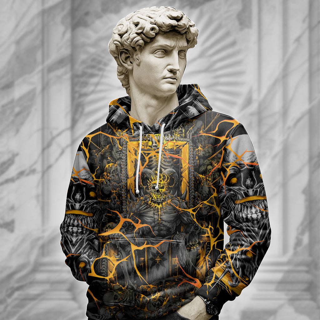 Personalised Dark Overlord Design Halloween Vibes Hoodie - TH02