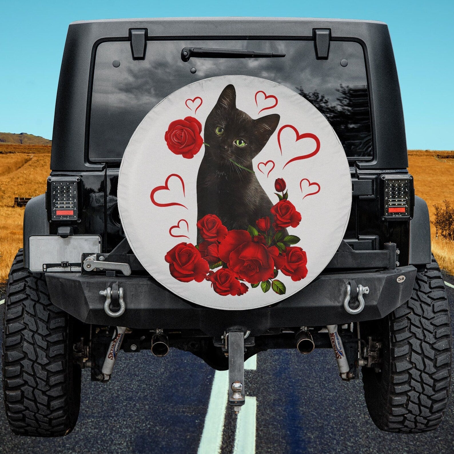 Midnight Rose Spare Tire Cover