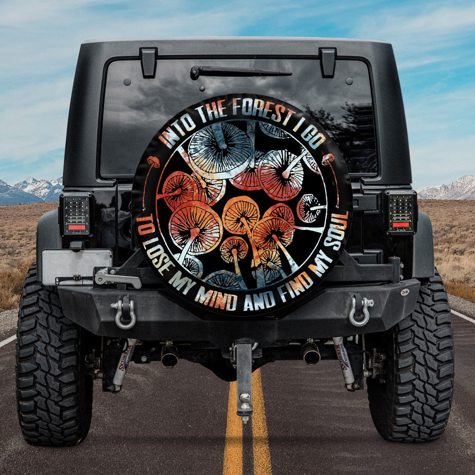 Psychedelic Path Spare Tire Cover
