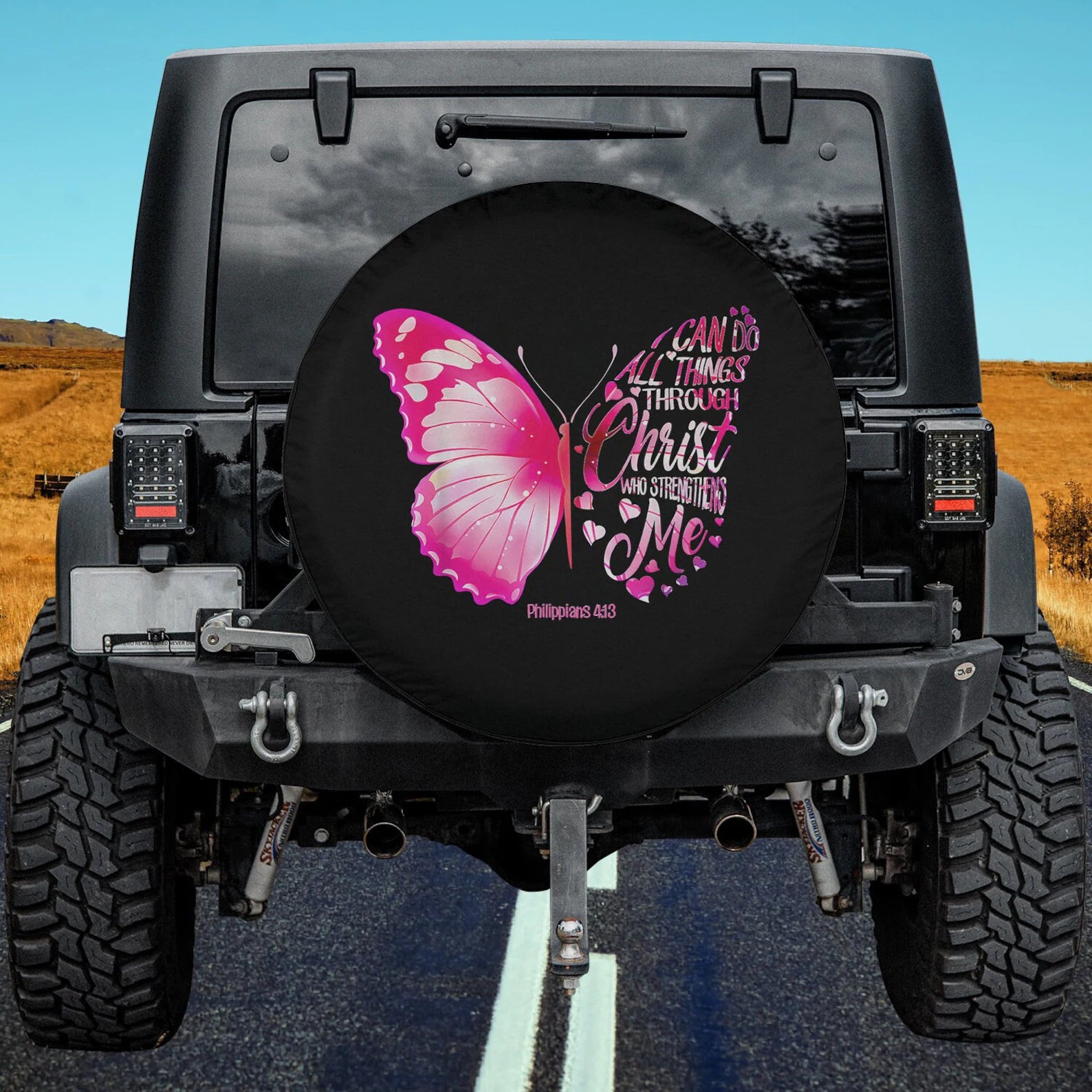 Butterfly Belief Spare Tire Cover