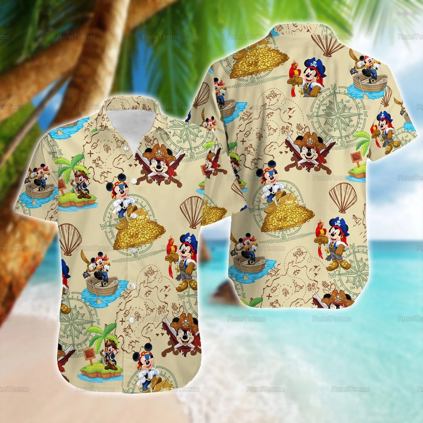 Disney Pirates of Caribbean Hawaiian Shirt For Men/Women