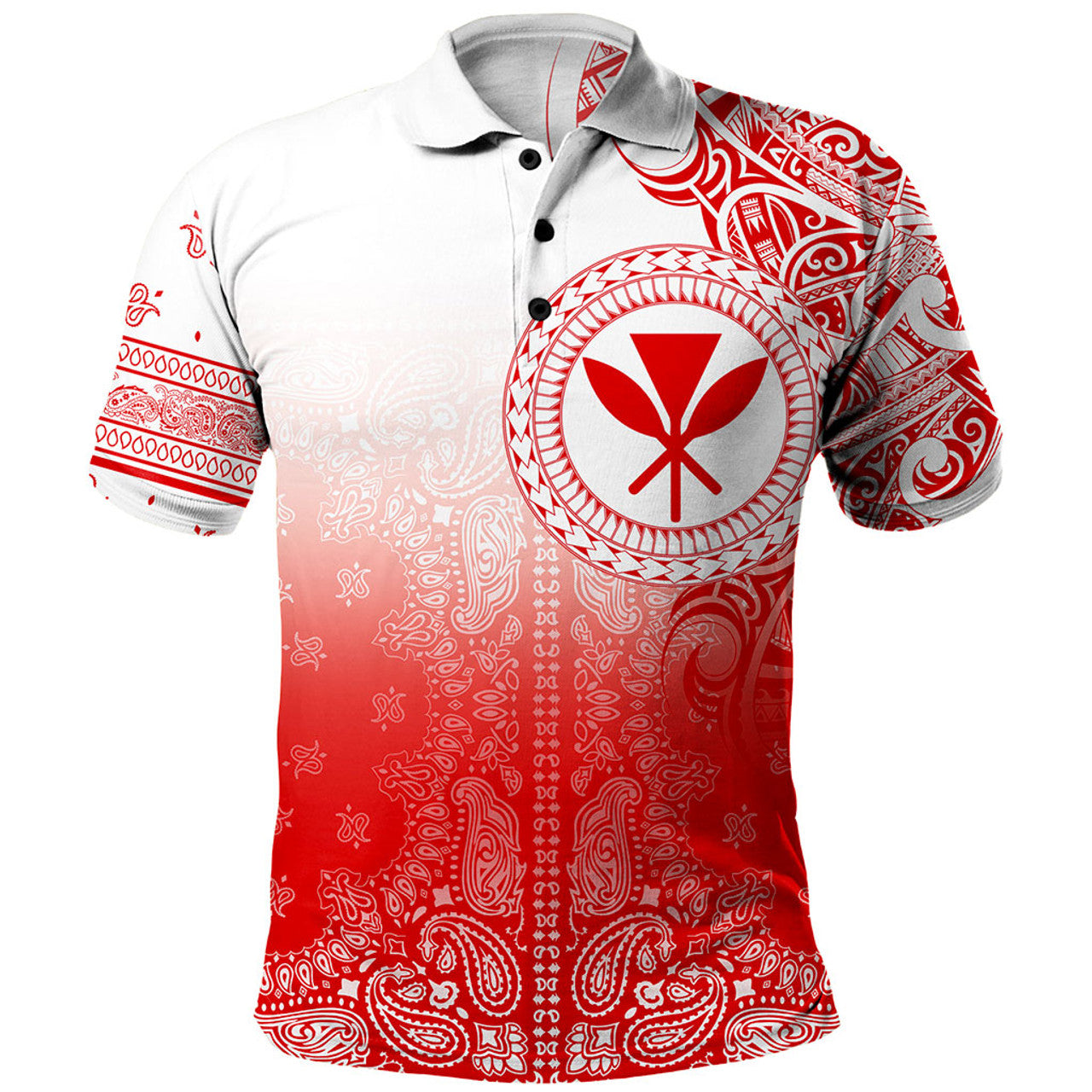 Hawaii Polo Shirt Custom Kanaka Paisley Style - AL01