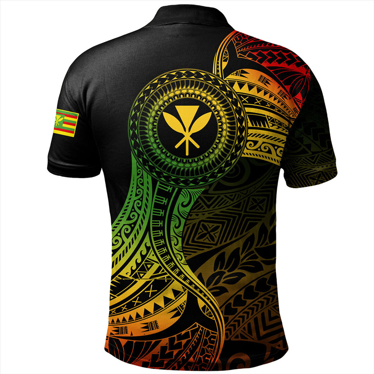Hawaii Polo Shirt Kanaka Maoli Round Polynesian Tribal Reggae - AL01