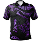 Polynesian Polo Shirt - Poly Tattoo Purple Version - AL01