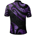 Polynesian Polo Shirt - Poly Tattoo Purple Version - AL01