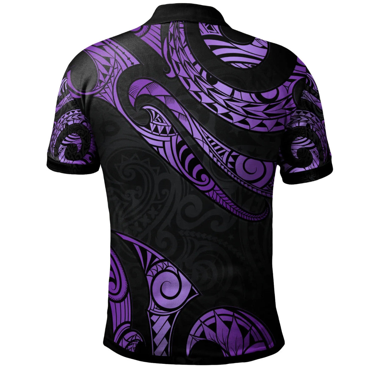 Polynesian Polo Shirt - Poly Tattoo Purple Version - AL01