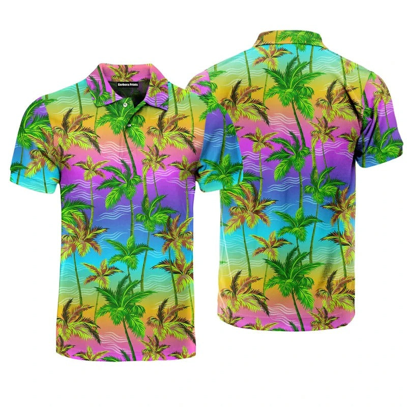 Sunset Palms Polo Shirt For Men/Women