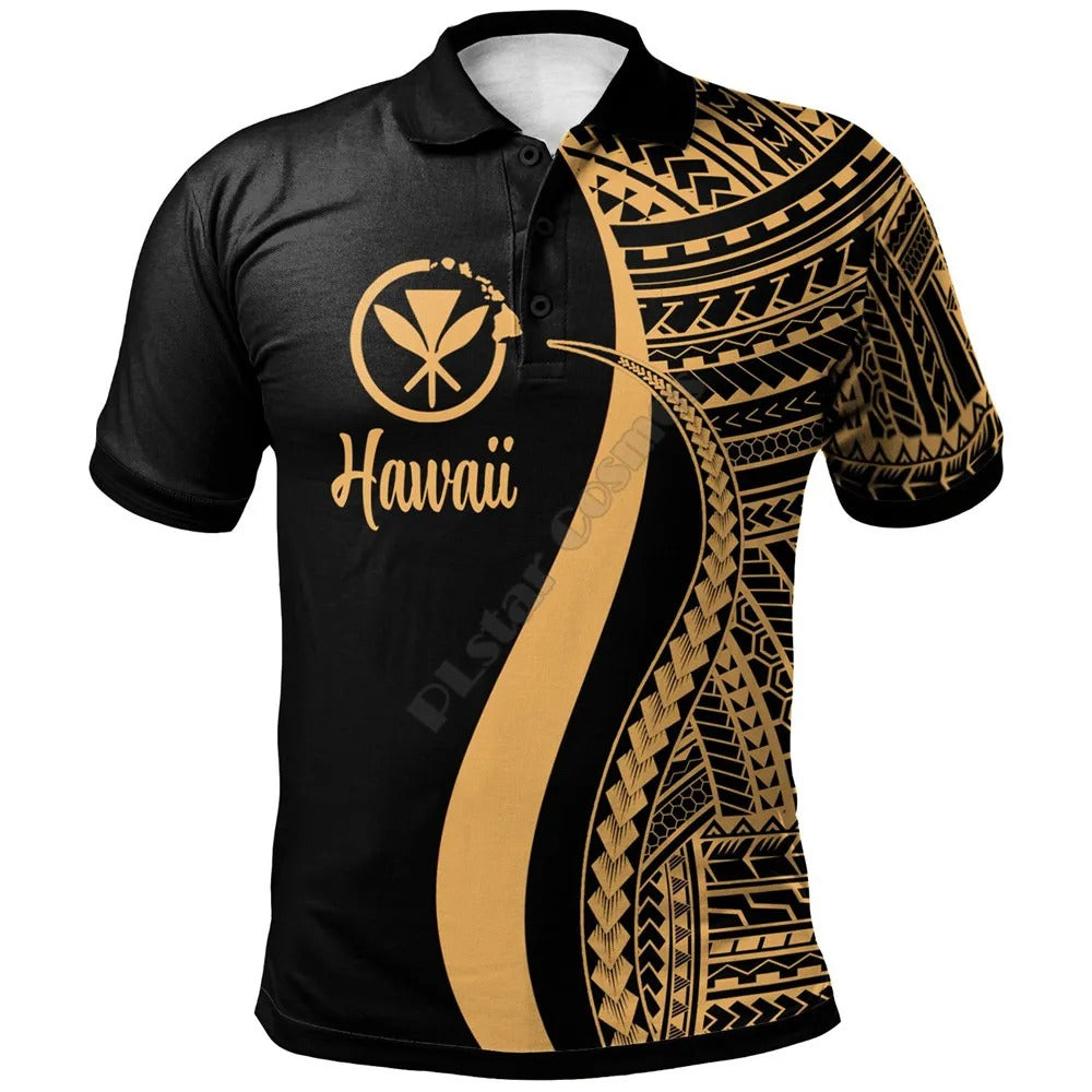 Hawaii Polynesian Tentacle Tribal Pattern Polo Shirt For Men/Women