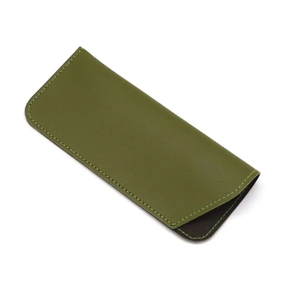 Stylish PU Leather Glasses Case – Portable Protective Pouch for Sunglasses & Eyewear