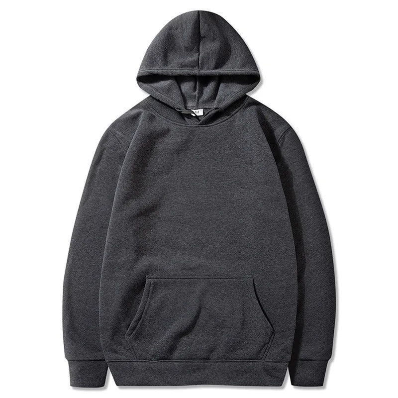 100% Cotton Solid Pullover Hoodie For Men/Women