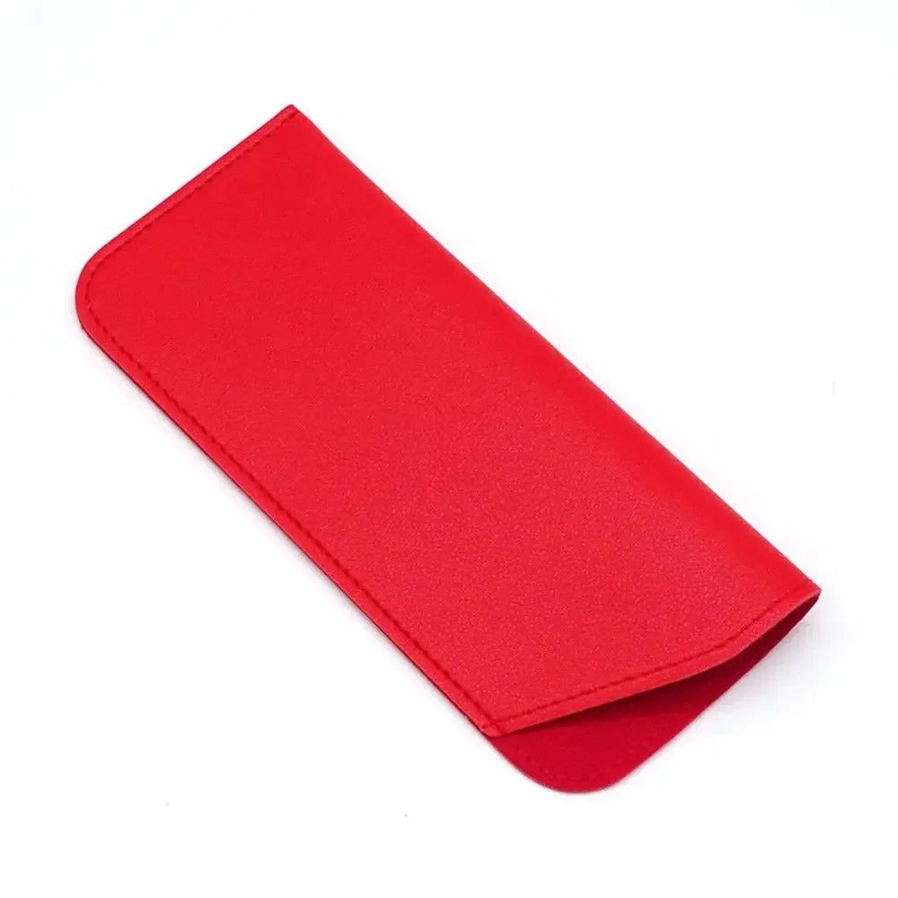 Stylish PU Leather Glasses Case – Portable Protective Pouch for Sunglasses & Eyewear