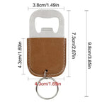 Leather Keychain with Metal Bottle Opener –  Keyring Gift