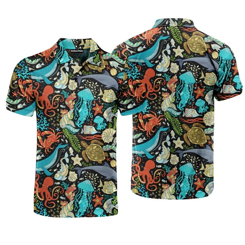Coral Reef Adventure Polo Shirt For Men/Women