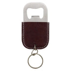 Leather Keychain with Metal Bottle Opener –  Keyring Gift