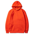100% Cotton Solid Pullover Hoodie For Men/Women