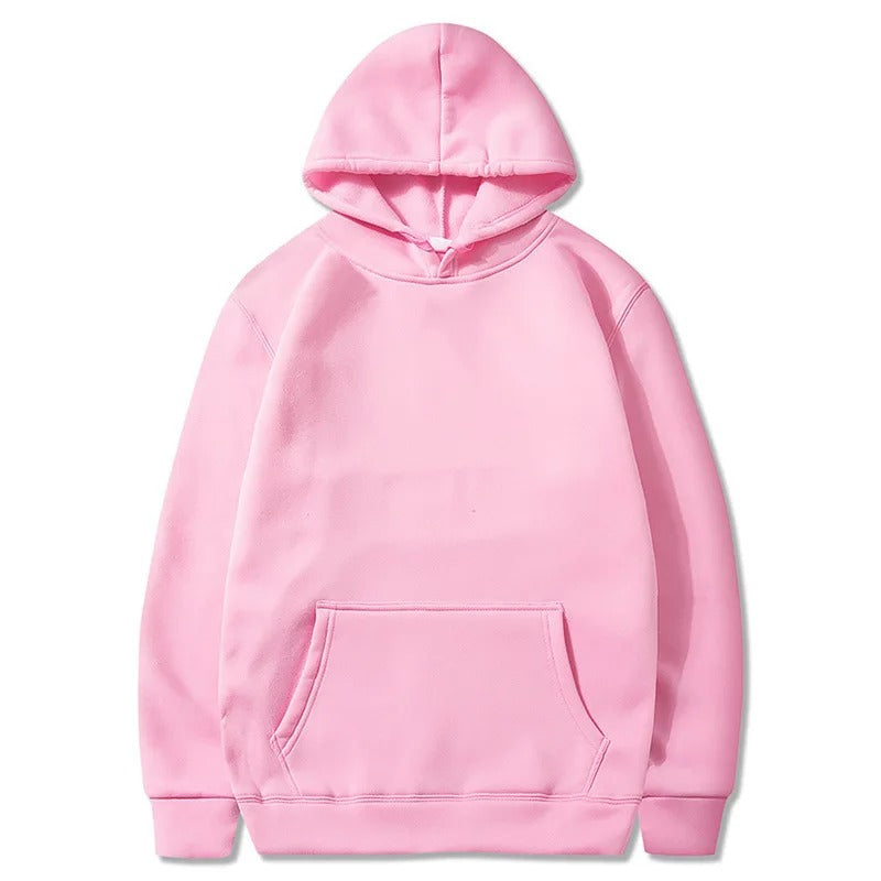 100% Cotton Solid Pullover Hoodie For Men/Women