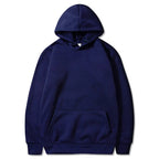 100% Cotton Solid Pullover Hoodie For Men/Women