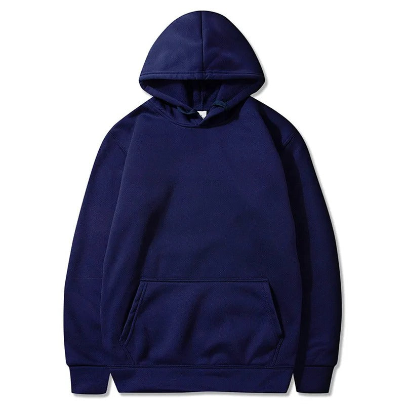 100% Cotton Solid Pullover Hoodie For Men/Women