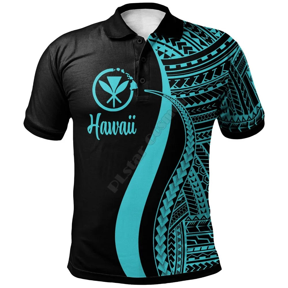 Hawaii Polynesian Tentacle Tribal Pattern Polo Shirt For Men/Women