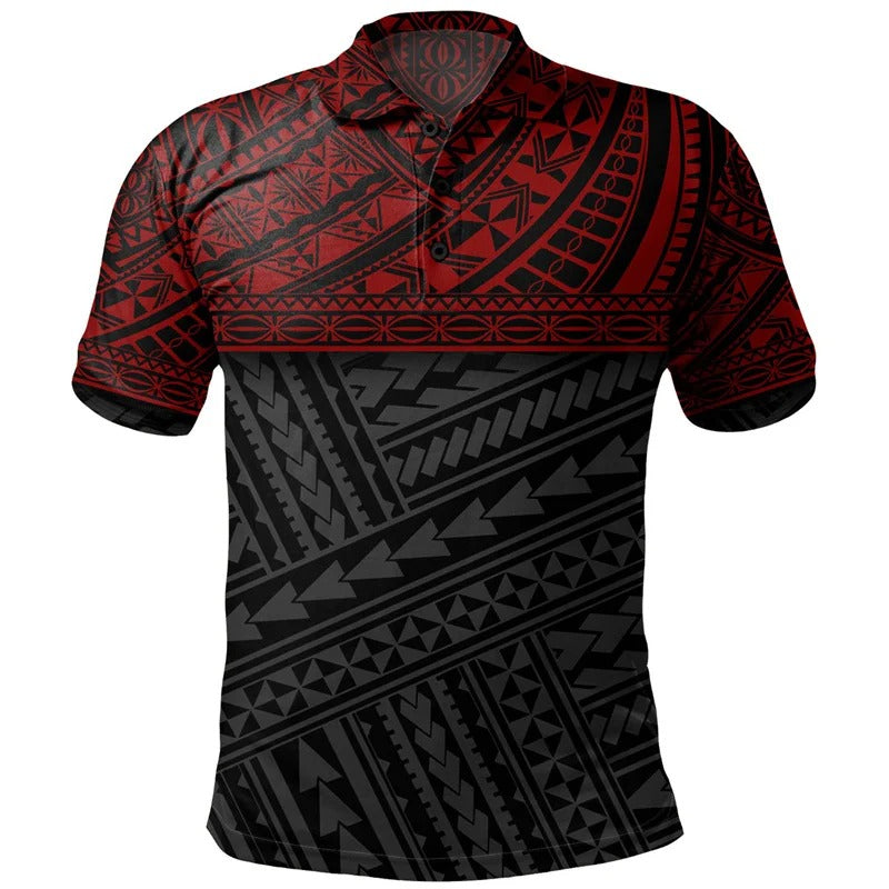 Polynesian Tribal Pattern Polo Shirt For Men/Women