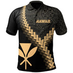 Hawaii Kanaka Coat Of Arms With Polynesian Tattoo Polo Shirt For Men/Women