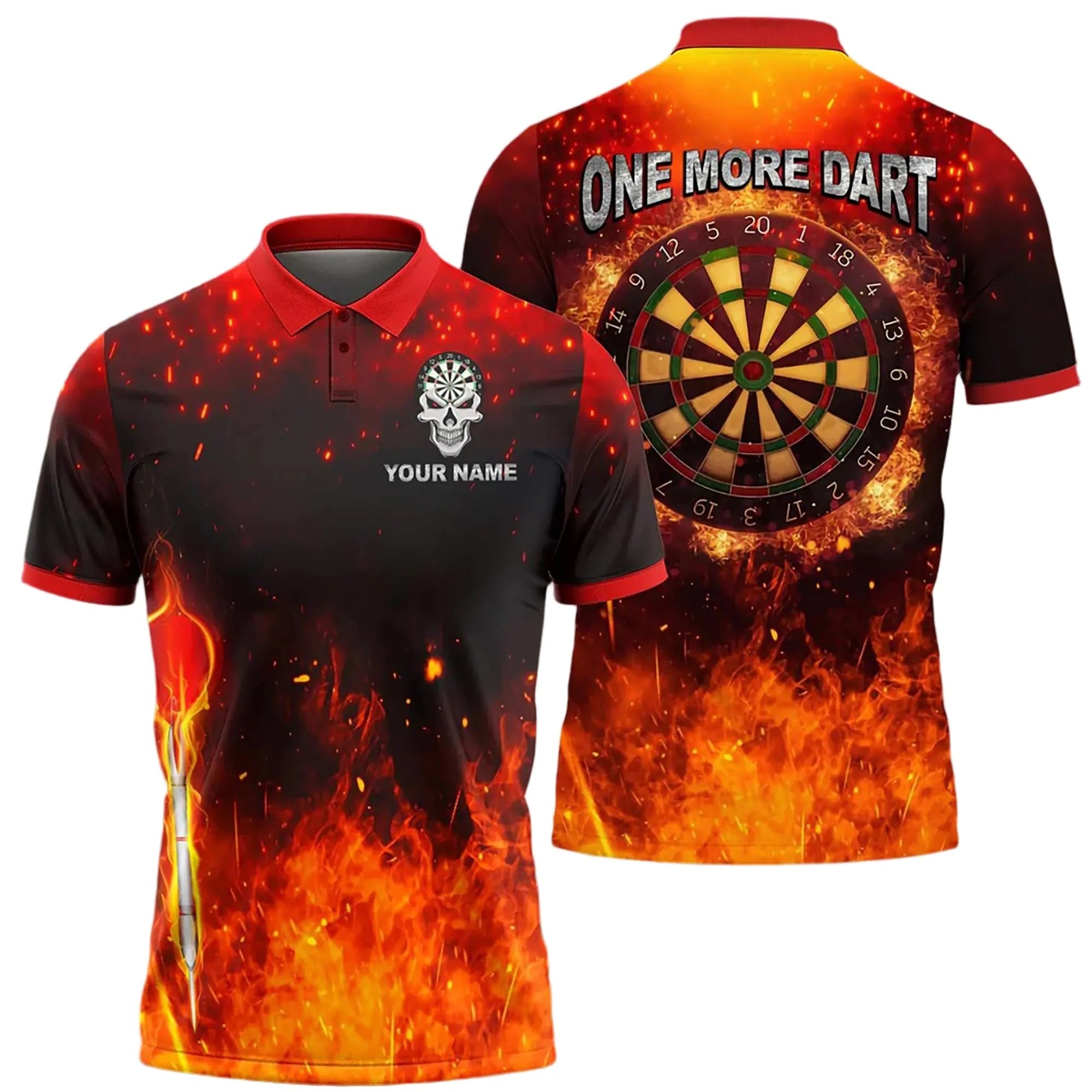 Personalized - Dartboard Inferno Polo Shirt For Men/Women