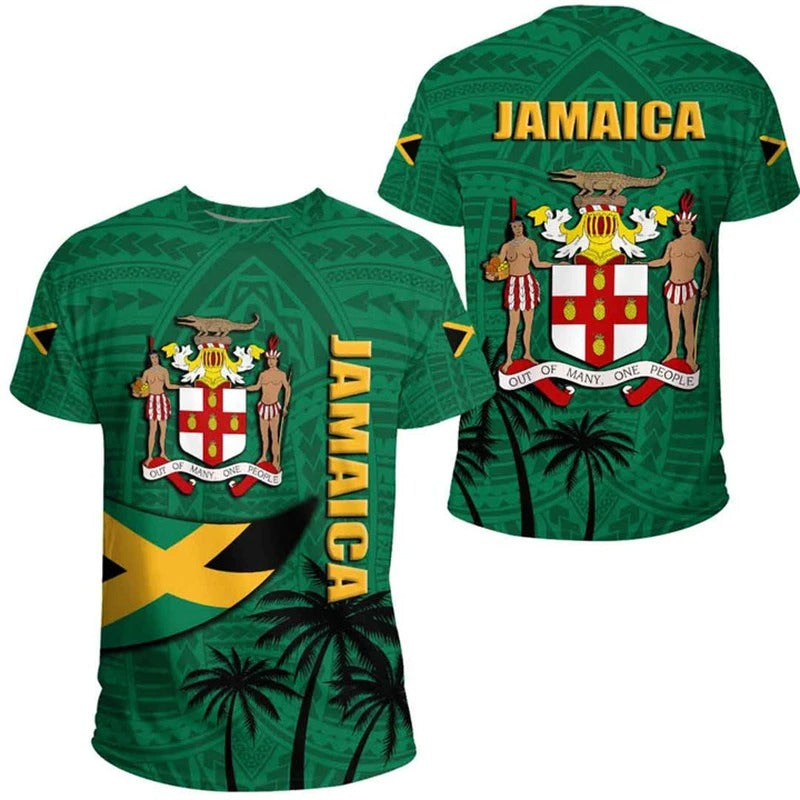 Jamaica With Polynesian Pattern T-Shirt For Men/Women
