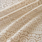 Vintage Lace Window Panel with Tassels