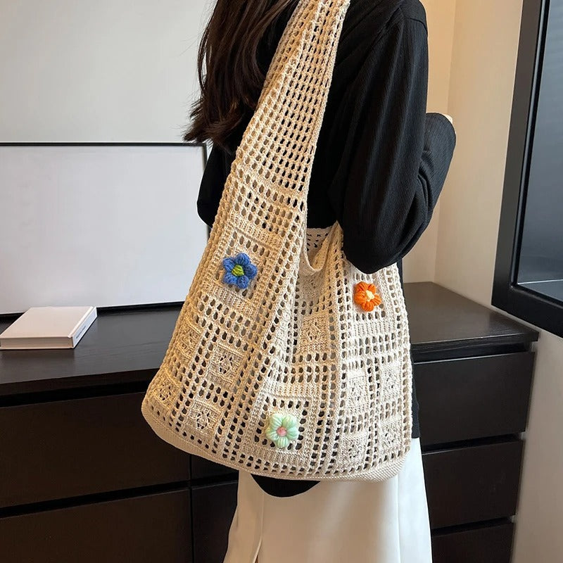 Summer Flower Knitted Handbags