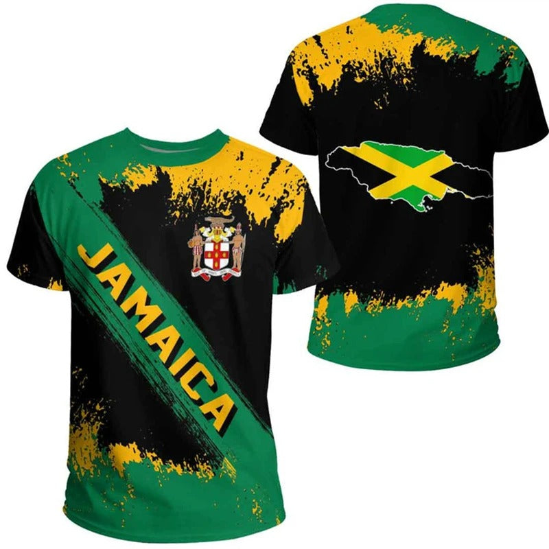 Dynamic Jamaica Flag T-Shirt For Men/Women