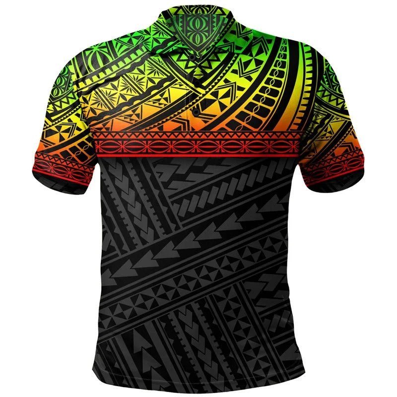 Polynesian Tribal Pattern Polo Shirt For Men/Women