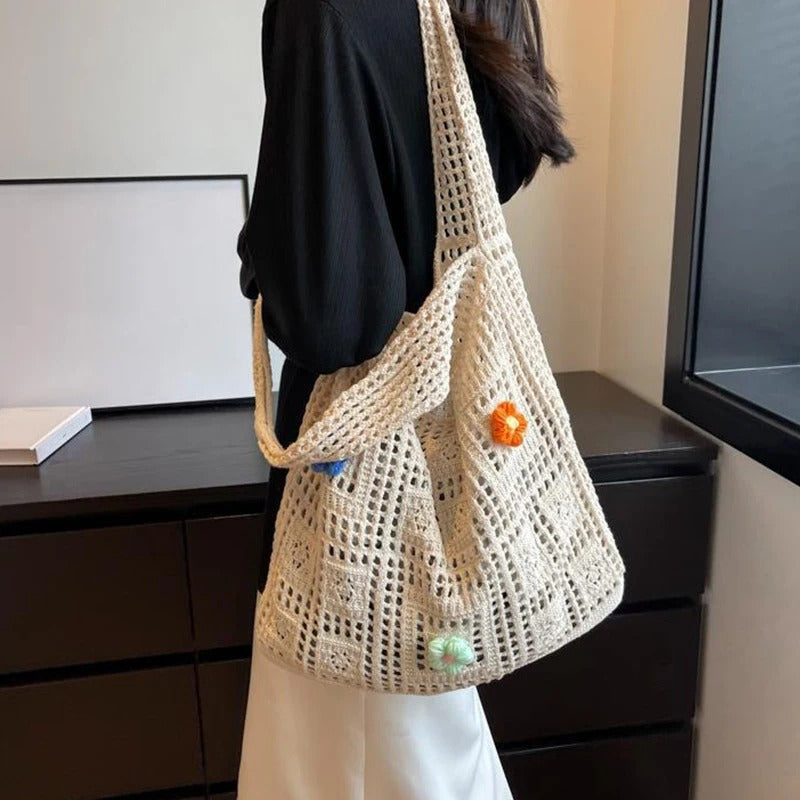 Summer Flower Knitted Handbags