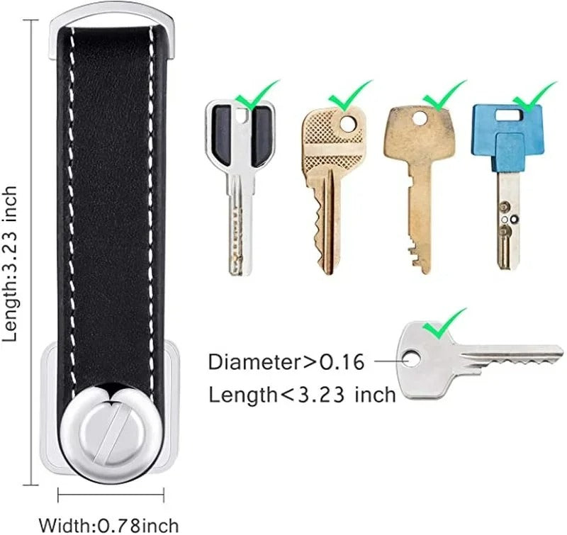 Luxury Leather Car Key Pouch – Smart EDC Key Organizer & Wallet Holder