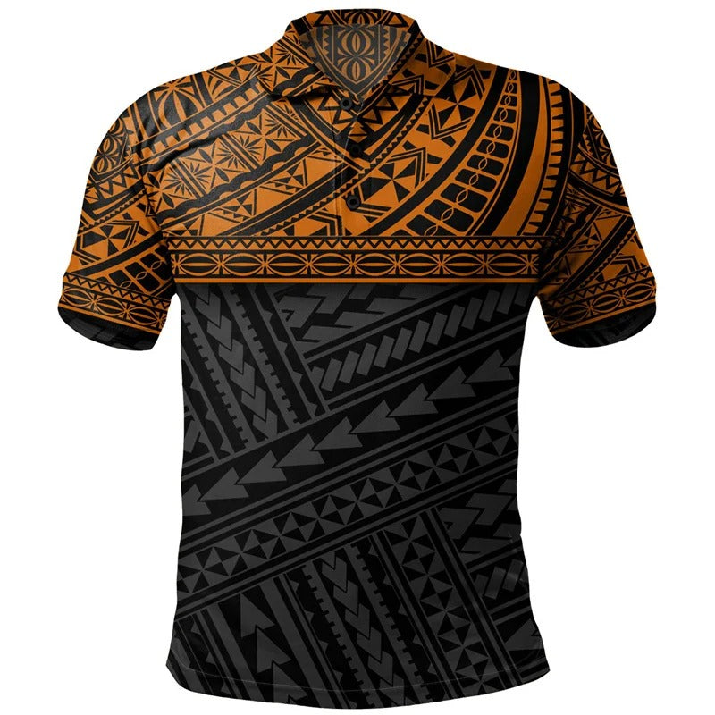 Polynesian Tribal Pattern Polo Shirt For Men/Women