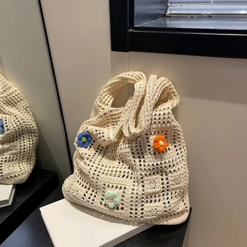Summer Flower Knitted Handbags