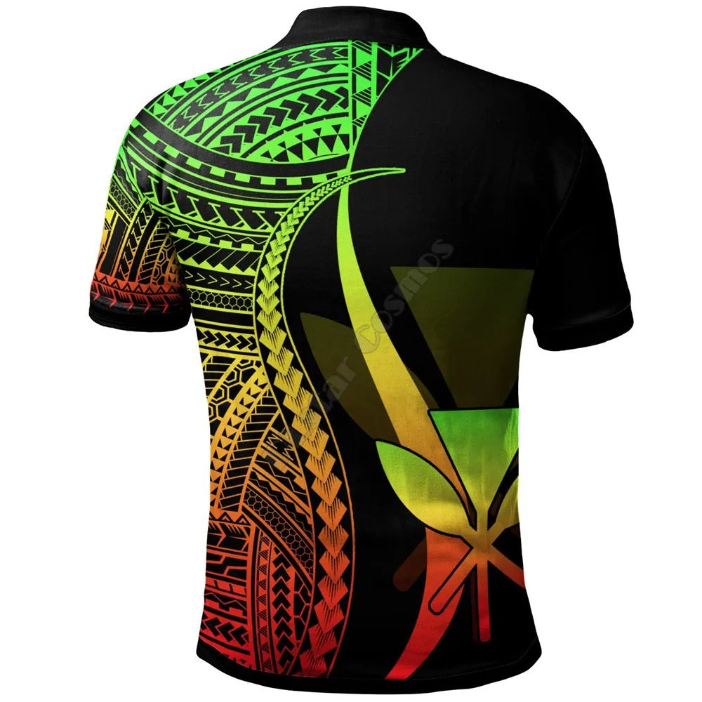 Hawaii Polynesian Tentacle Tribal Pattern Polo Shirt For Men/Women