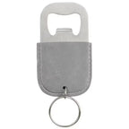 Leather Keychain with Metal Bottle Opener –  Keyring Gift