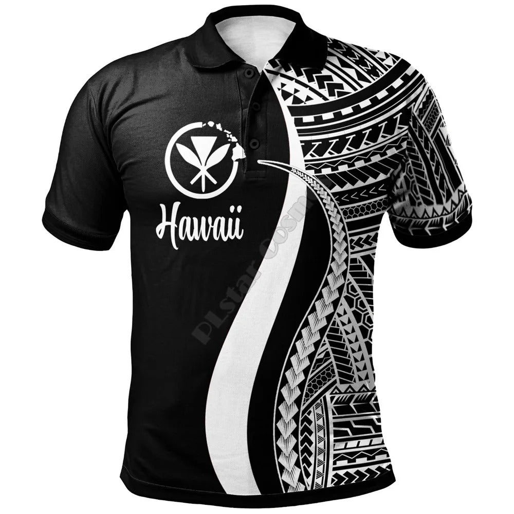 Hawaii Polynesian Tentacle Tribal Pattern Polo Shirt For Men/Women
