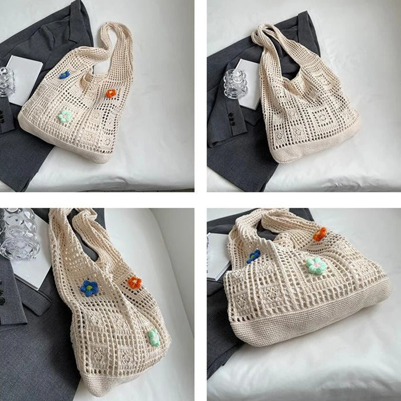 Summer Flower Knitted Handbags