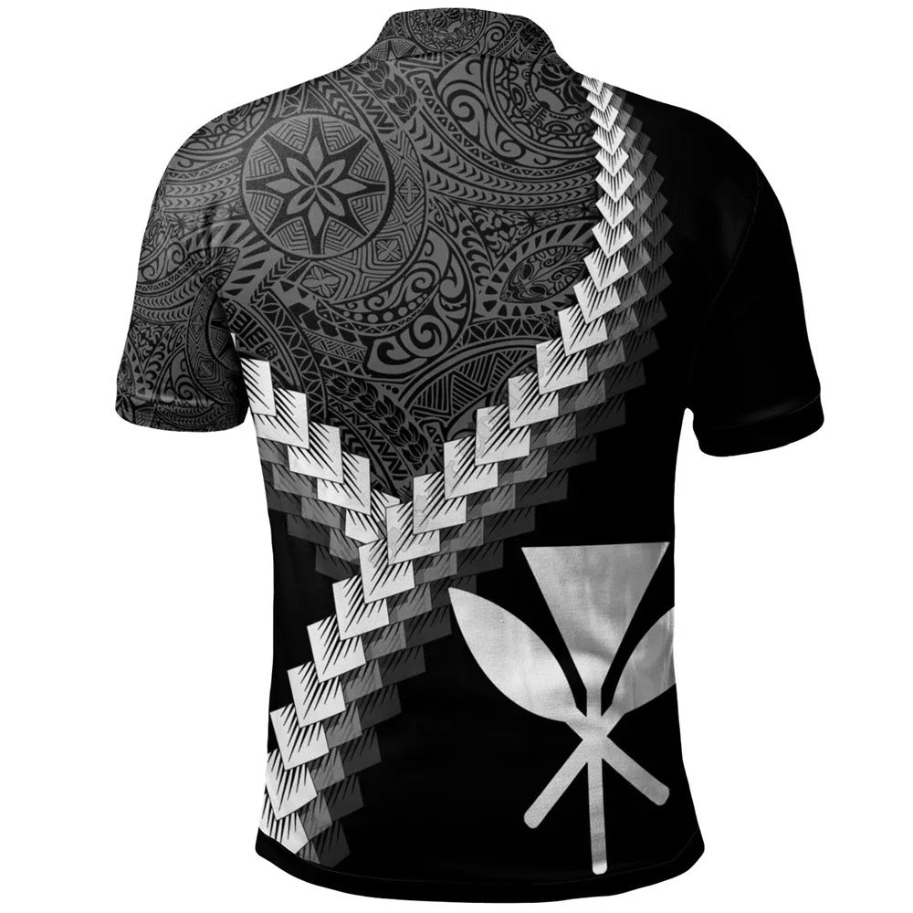 Hawaii Kanaka Coat Of Arms With Polynesian Tattoo Polo Shirt For Men/Women