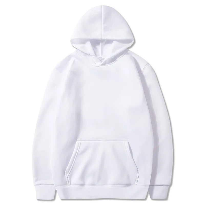 100% Cotton Solid Pullover Hoodie For Men/Women